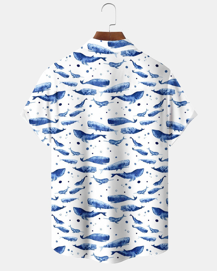 Alohadaddy® Casual Shark Polka Dot Print Men&
