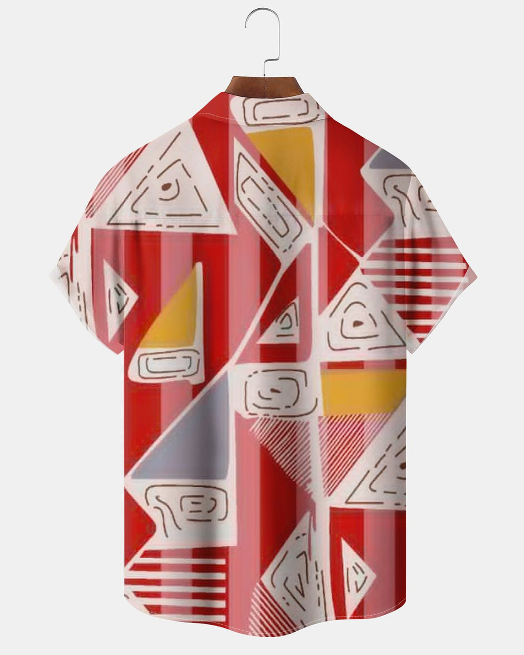 Alohadaddy® Casual Abstract Geometric Stripe Minimalist Print Men&