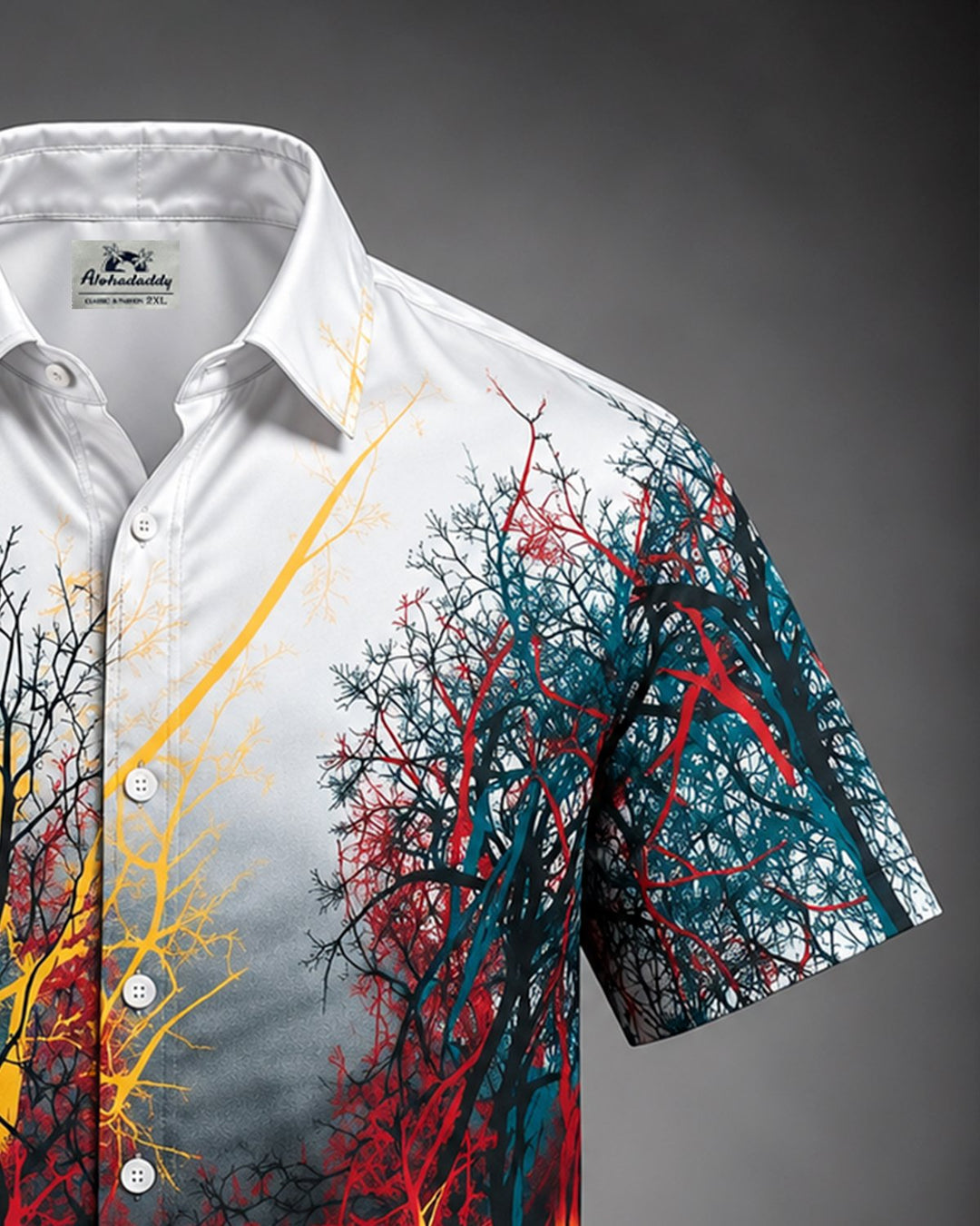 Alohadaddy® Casual Abstract Art Tree Branch Graffiti Print Men&