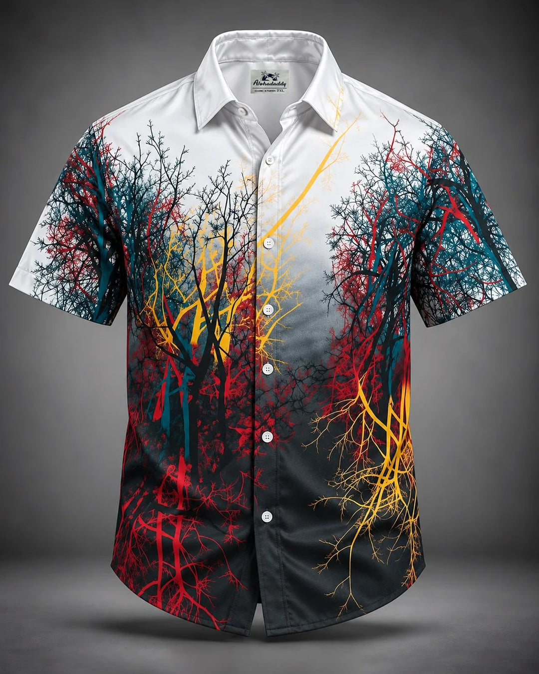 Alohadaddy® Casual Abstract Art Tree Branch Graffiti Print Men&