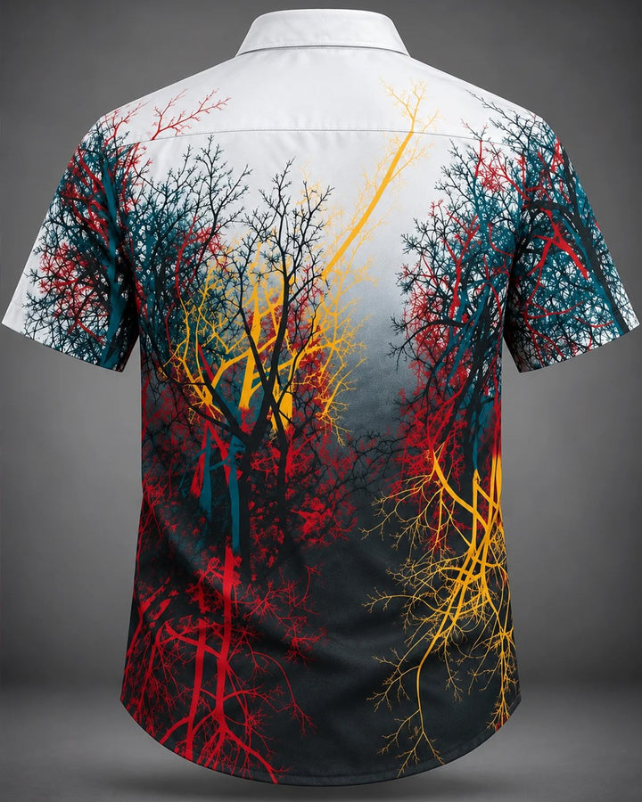 Alohadaddy® Casual Abstract Art Tree Branch Graffiti Print Men&