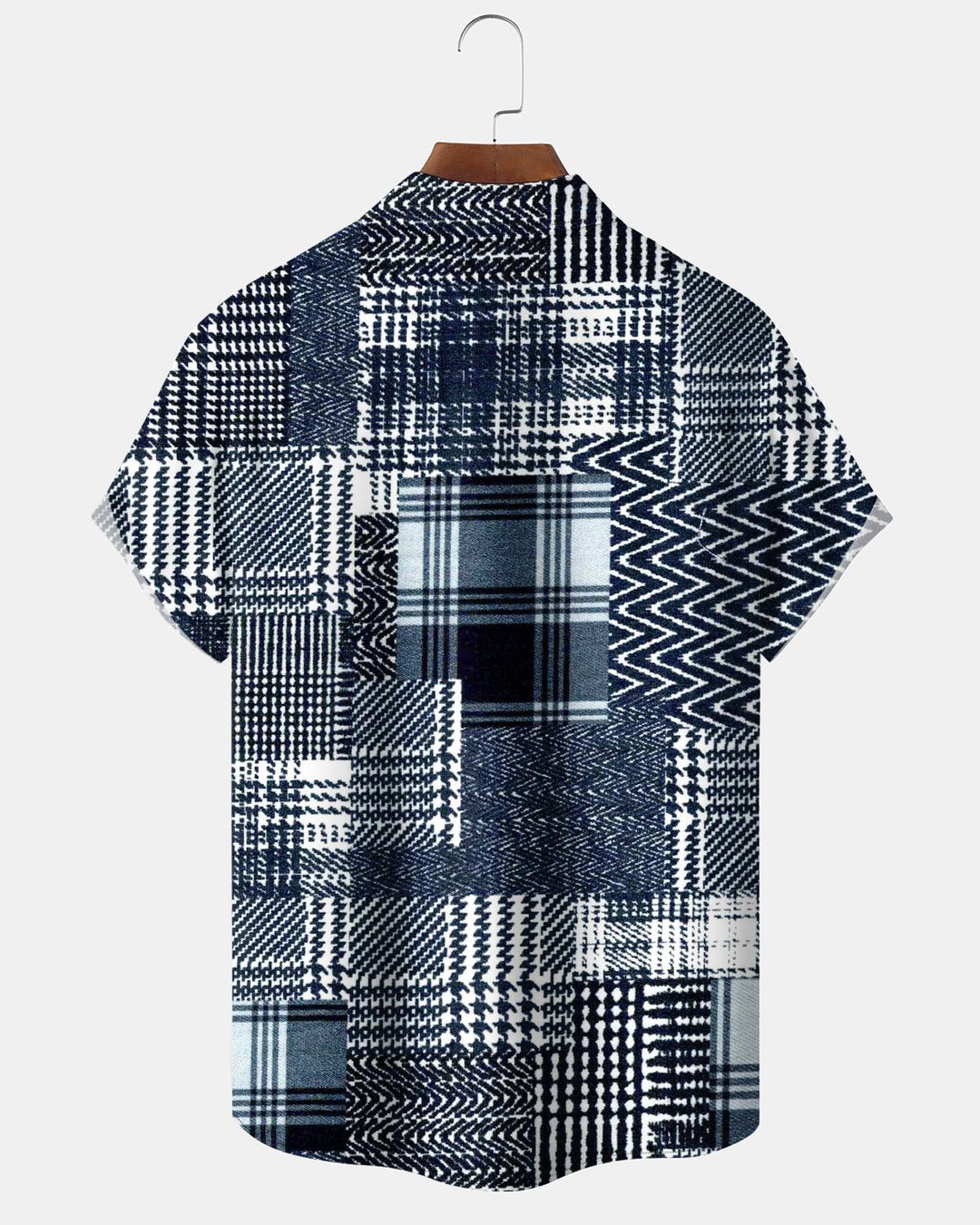 Alohadaddy® Casual Basic Patchwork Plaid Print Men&