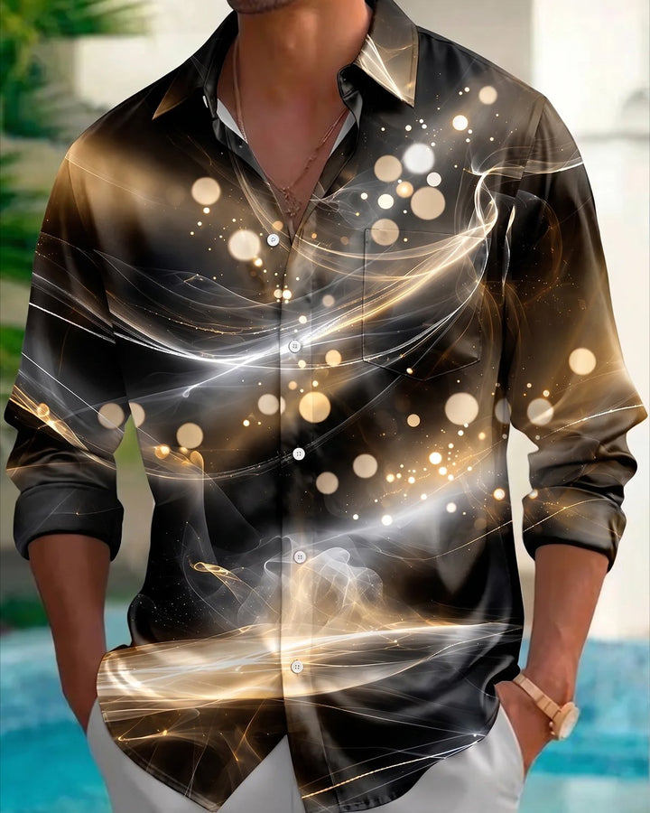 Alohadaddy® Retro Abstract Art Neon Smoke Print Men&