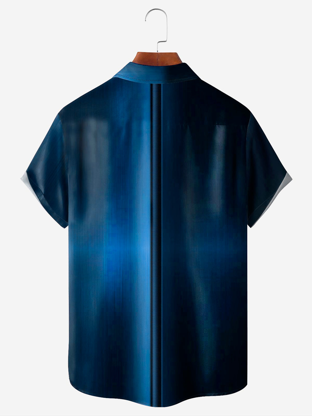 Camisa de manga corta con bolsillo abotonado y estampado 3D con degradado de bolos retro de Alohadaddy para hombre, talla grande y alta