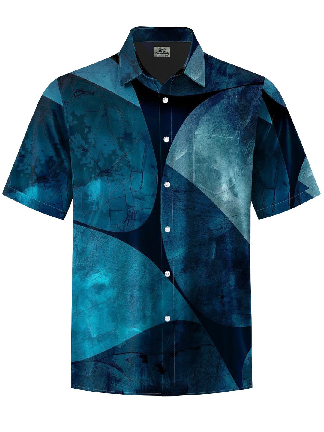Alohadaddy® Casual Geometric Vintage Print Chest Pocket Men&