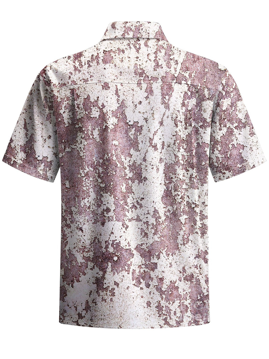Alohadaddy® Casual Vintage Abstract Print Art Chest Pocket Men Short Sleeve Shirt Big &amp; Tall