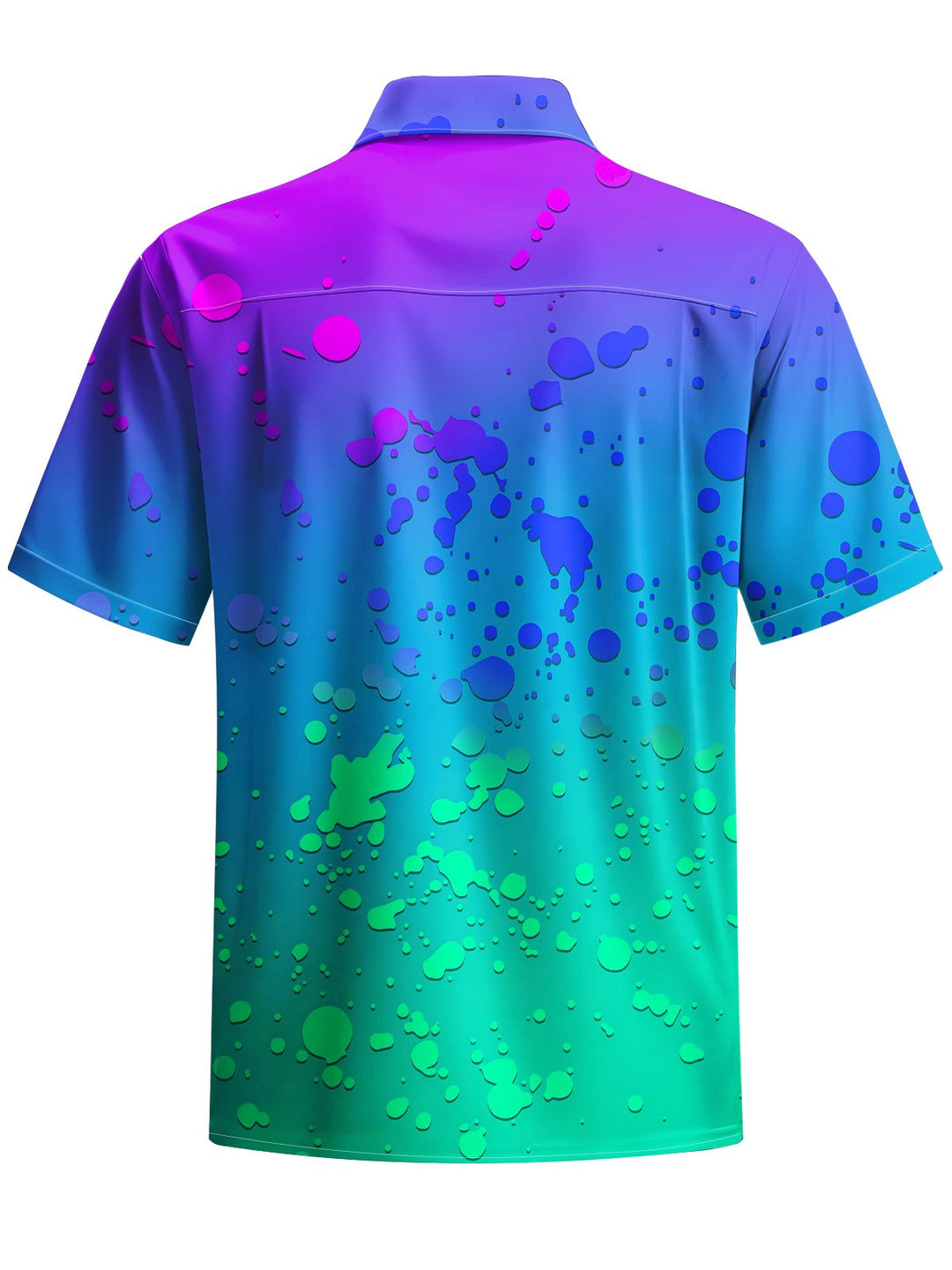 Alohadaddy® Casual Gradient Art Print Chest Pocket Men&