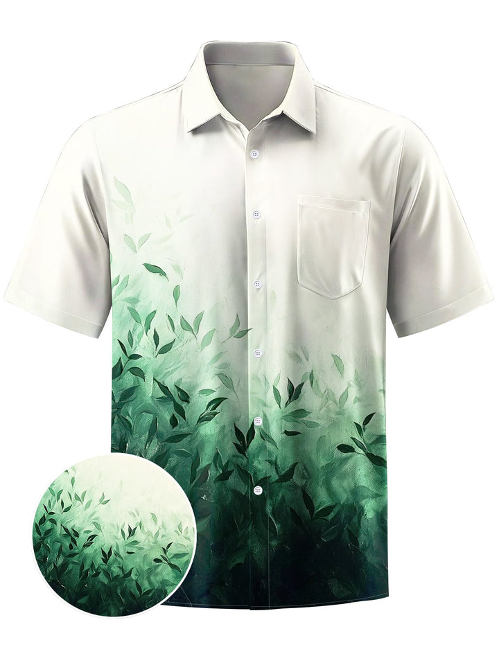 Alohadaddy® Casual Leaves Gradient Art Print Moisture Wicking Men&