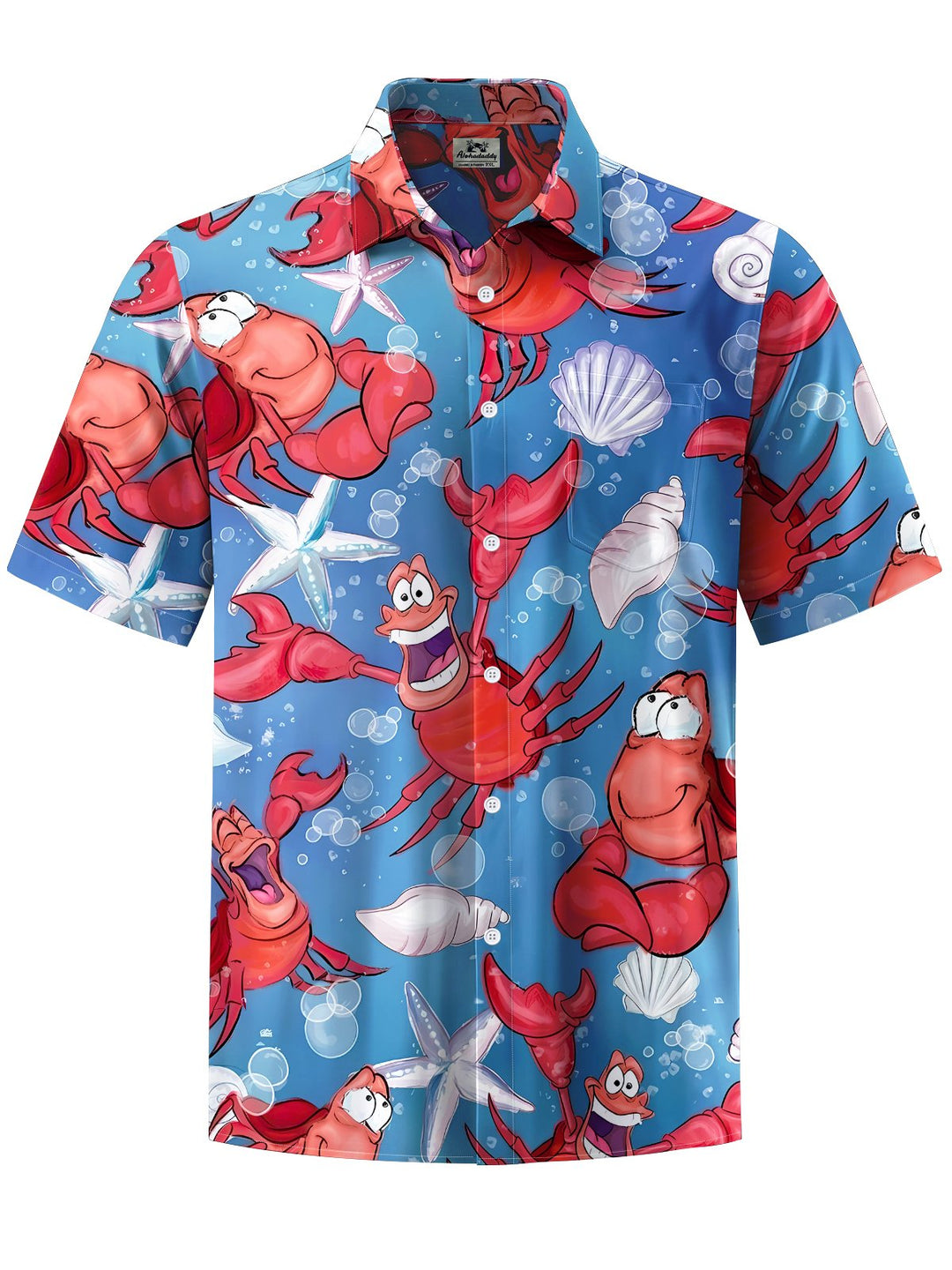 Alohadaddy® Hawaiian Crab Art Print Moisture Wicking Men&