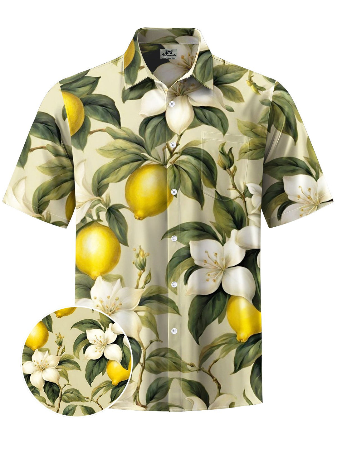 Alohadaddy® Casual Lemon Art Print Moisture Wicking Men&