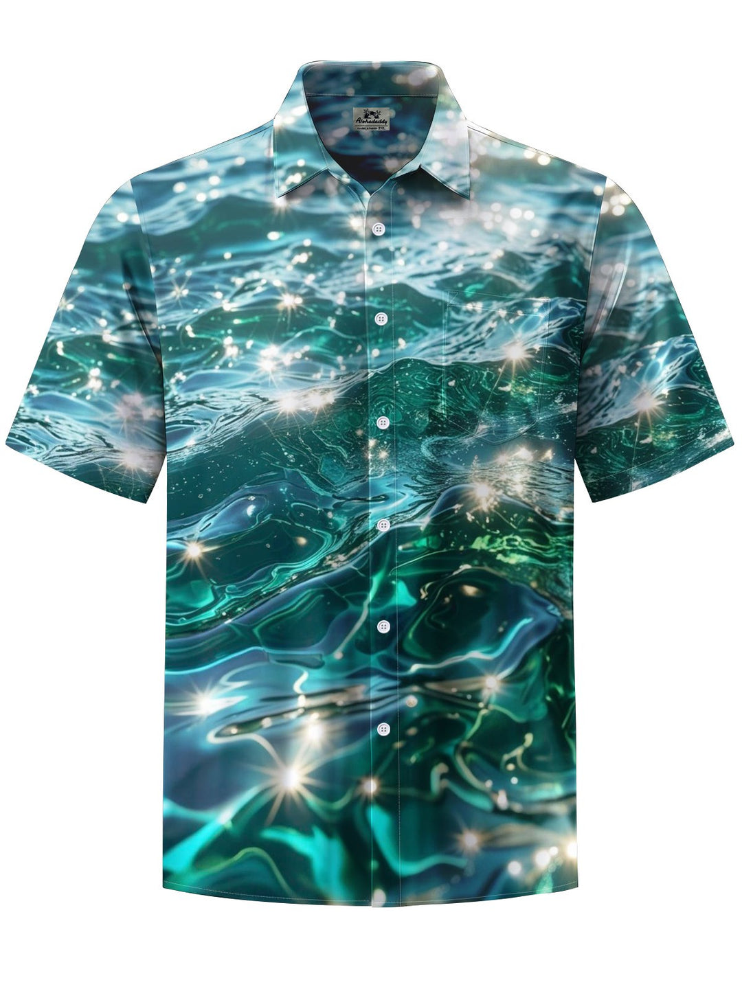 Alohadaddy® Hawaiian Ocean Water Art Print Pocket Stretch Men&