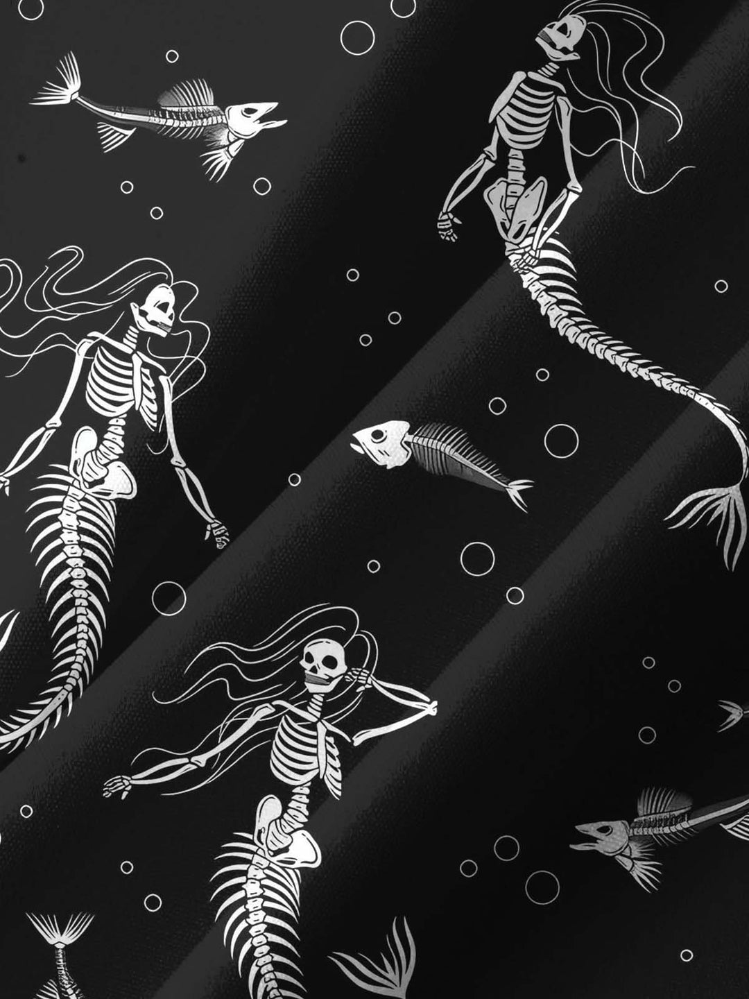 Alohadaddy® Casual Mermaid Skull Print Art Pocket Elastic Men&