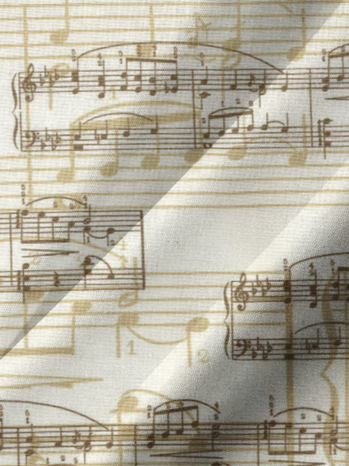 Alohadaddy® Casual Sheet Music Print Art Pocket Stretch Men&