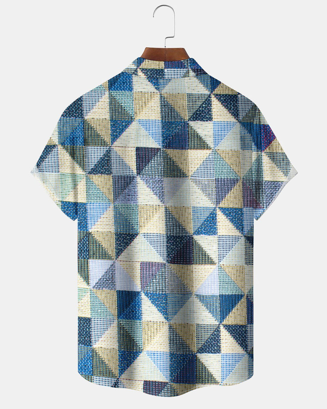 Alohadaddy® Casual Geometric Triangle Gift Art Print Stretch Button Pocket Men&