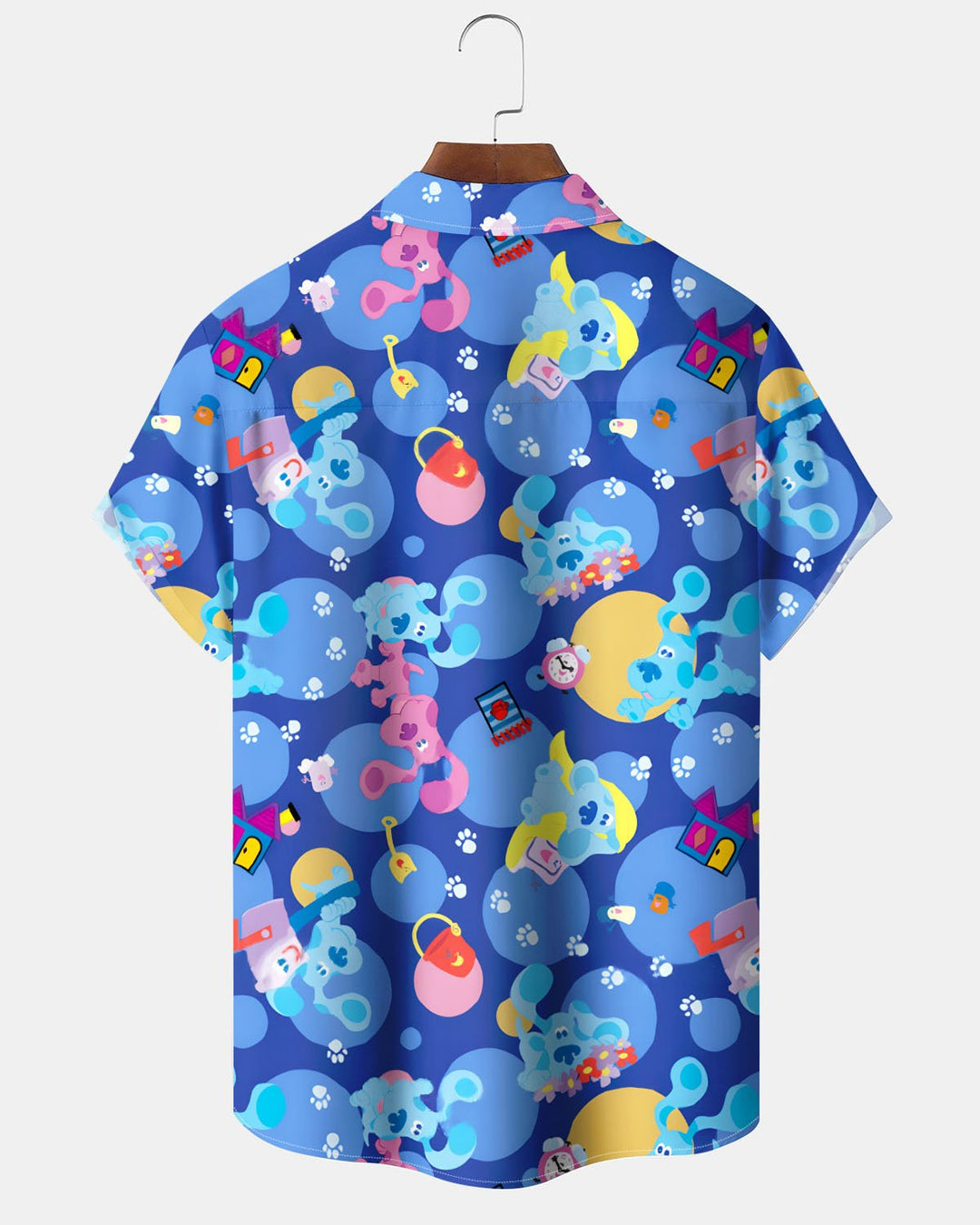Alohadaddy® Hawaiian Cartoon Dog Print Artistic Elastic Button Pocket Men&