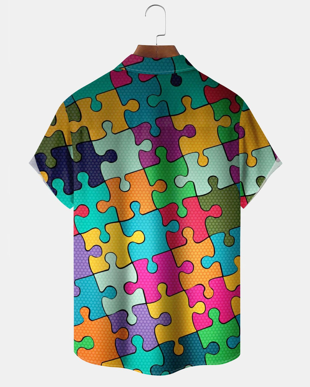 Alohadaddy® Casual Puzzle Gradient Print Artistic Stretch Patchwork Men&