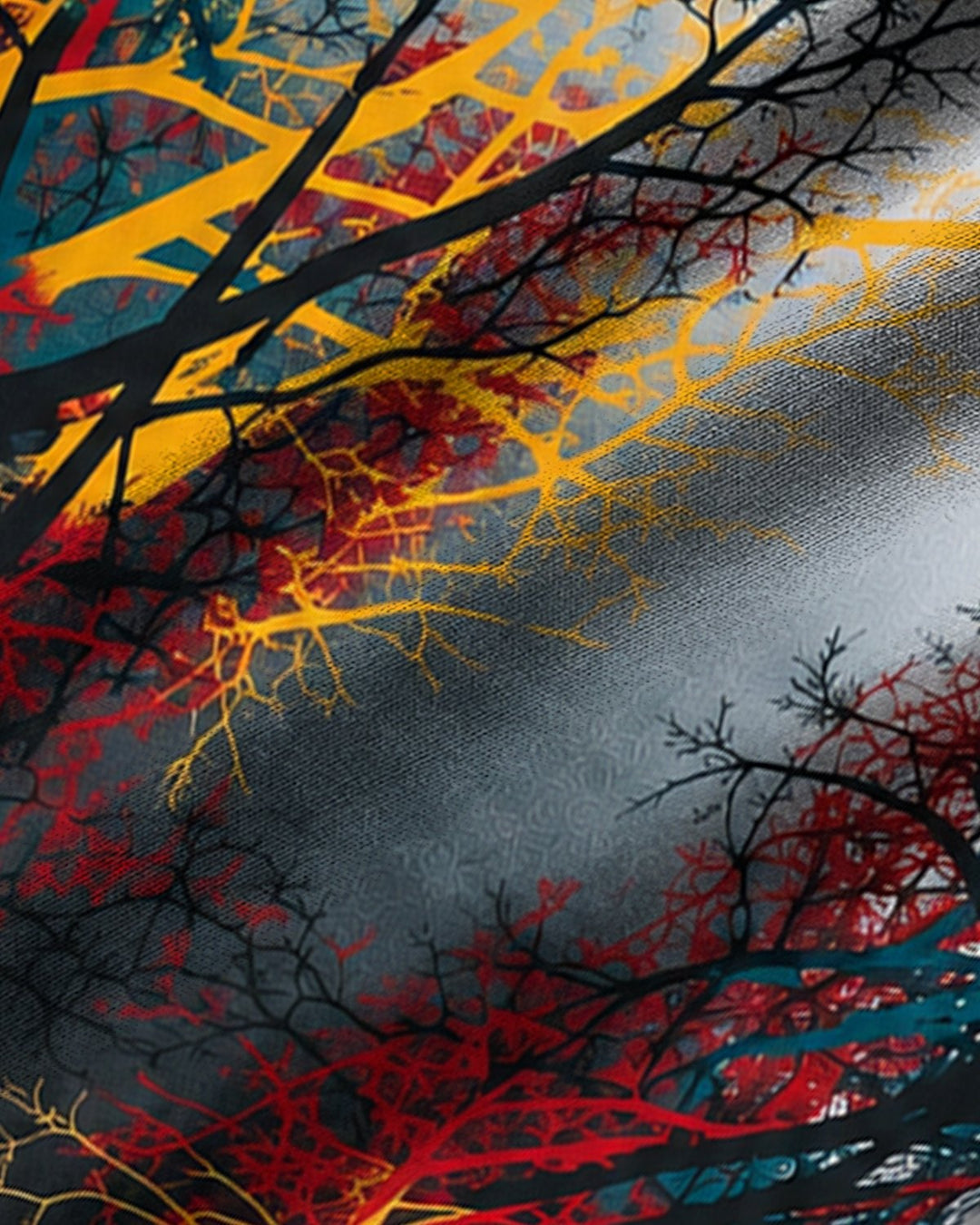 Alohadaddy® Casual Abstract Art Tree Branch Graffiti Print Men&