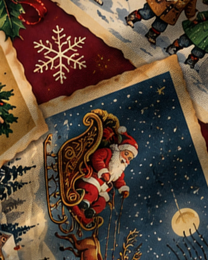 Alohadaddy® Holiday Christmas Photo Santa Claus Print Men&