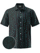 Alohadaddy® Casual Stripe Print Chest Pocket Stretch Men's Short Sleeve Shirt Big & Tall