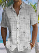 Alohadaddy® Casual Geometric Printed Moisture Wicking Men's Short Sleeve Shirt Big & Tall
