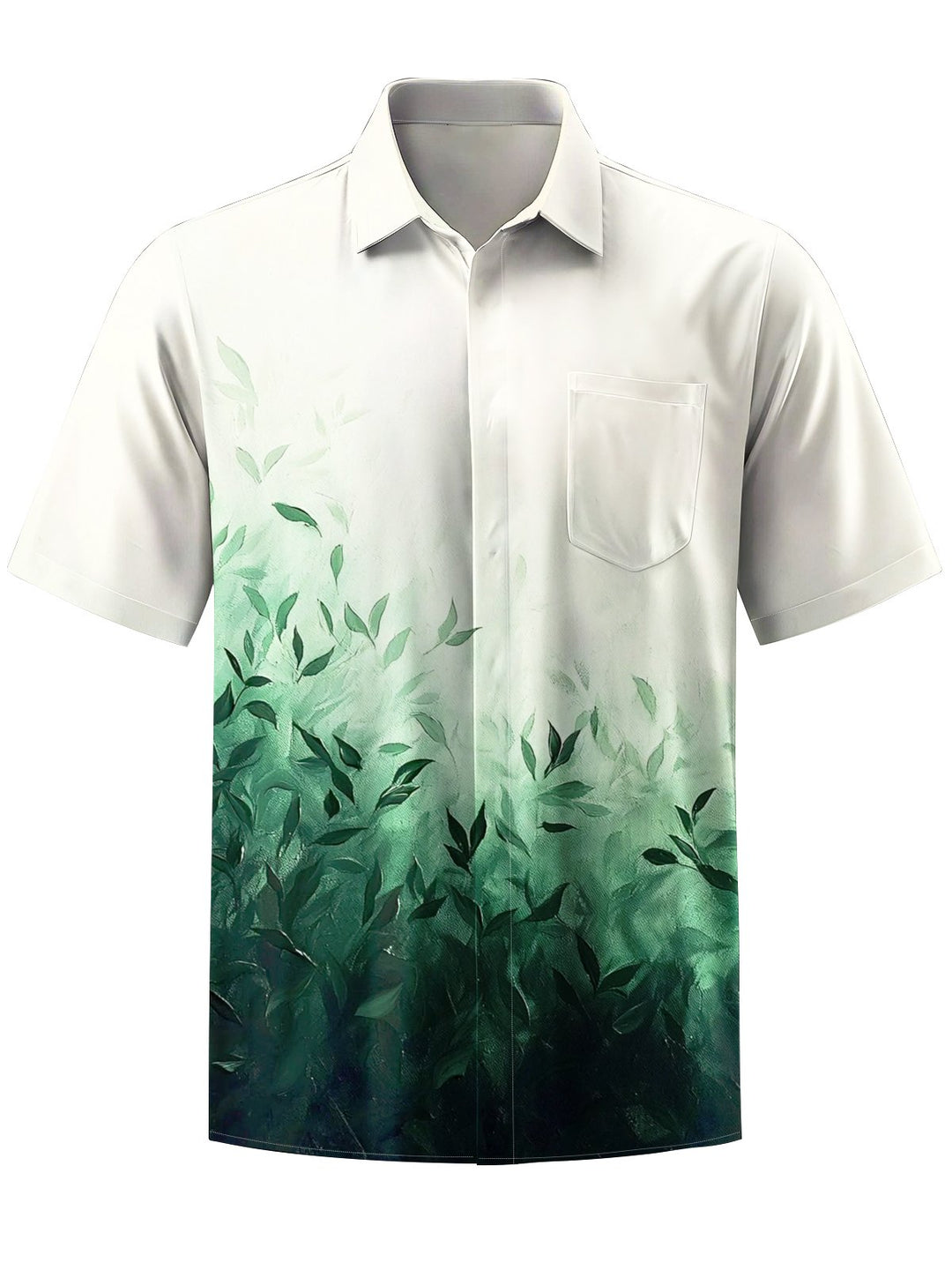 Alohadaddy® Casual Leaves Gradient Art Print Moisture Wicking Men&