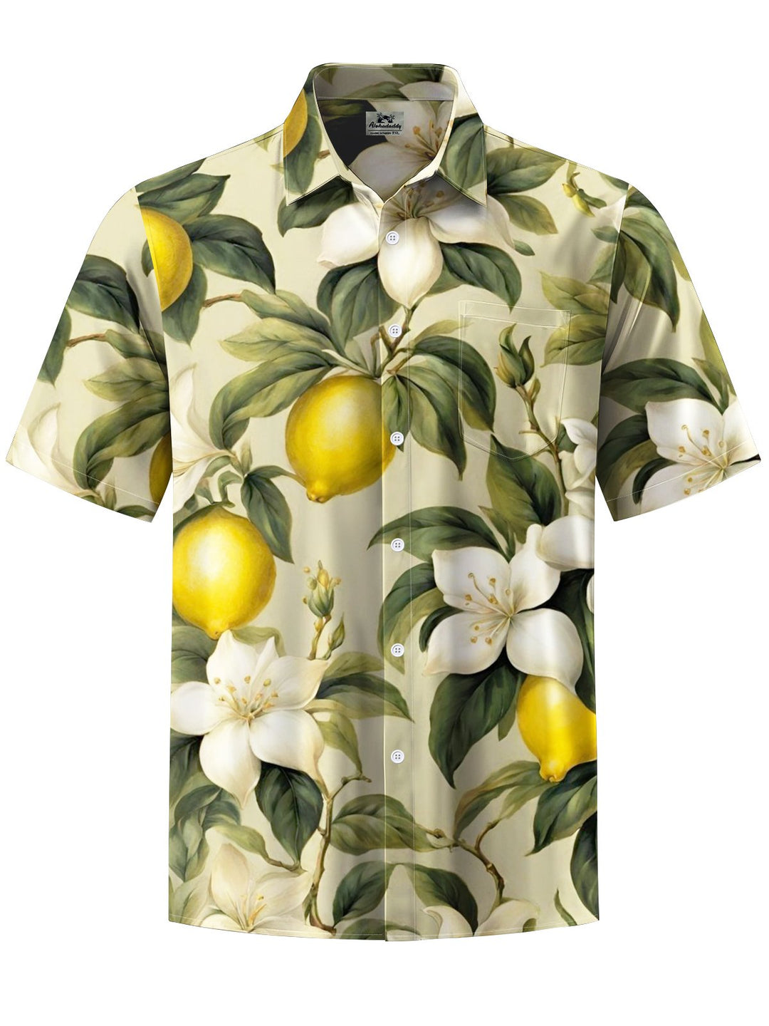 Alohadaddy® Casual Lemon Art Print Moisture Wicking Men&