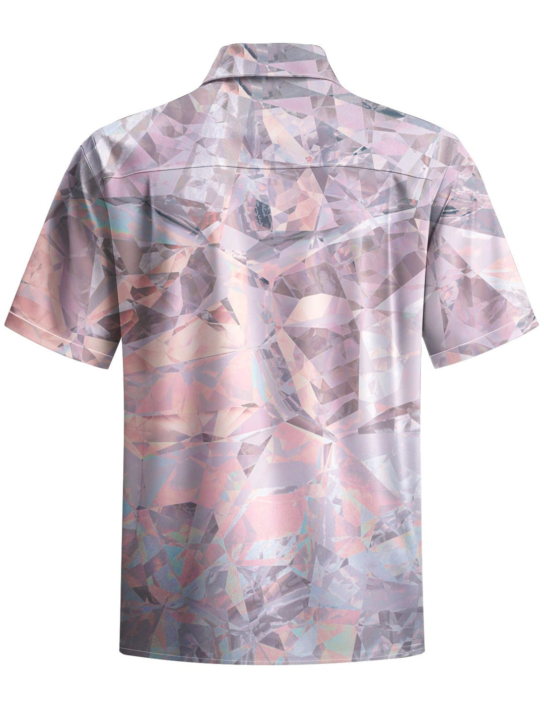 Alohadaddy® Hawaiian Geometric Art Print Chest Pocket Mens Short Sleeve Shirt Big &amp; Tall