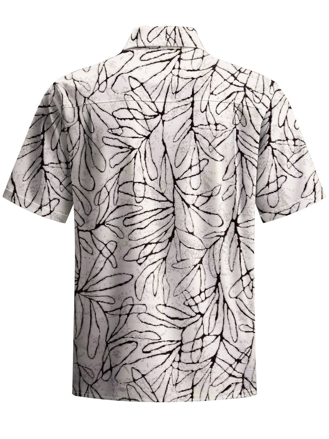 Alohadaddy® Casual Leaves Art Print Chest Pocket Men&