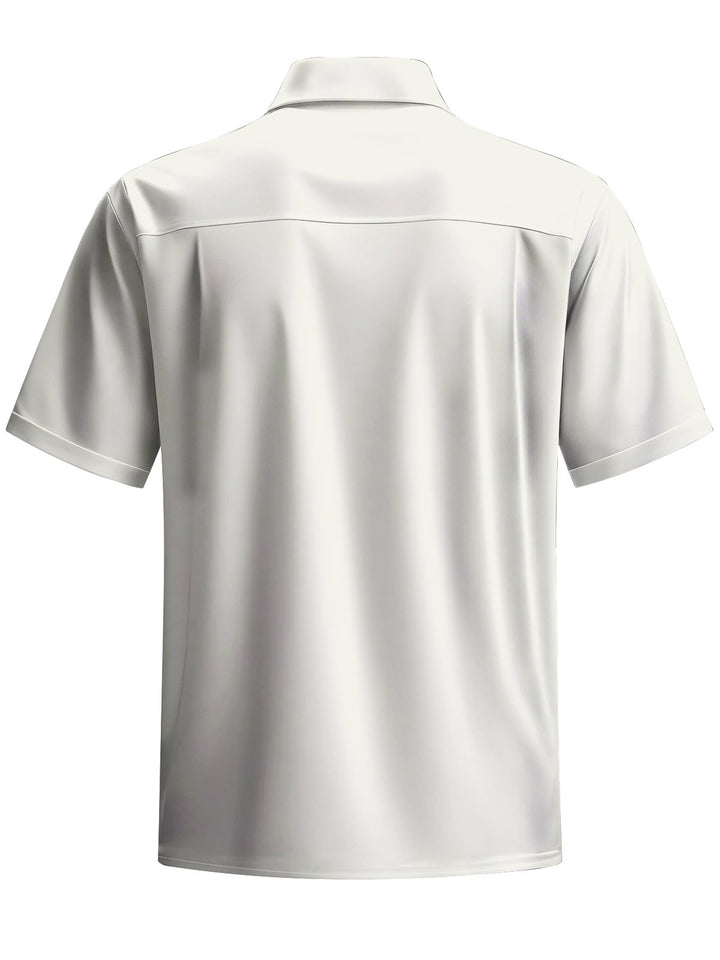 Alohadaddy® Casual Stripe Art Print Chest Pocket Men&