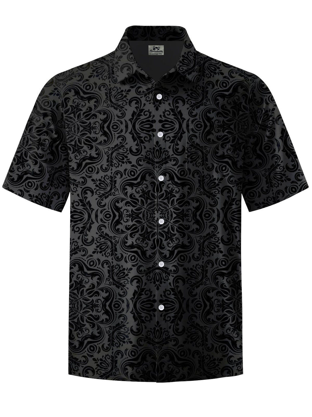 Alohadaddy® Casual Floral Art Print Chest Pocket Men&