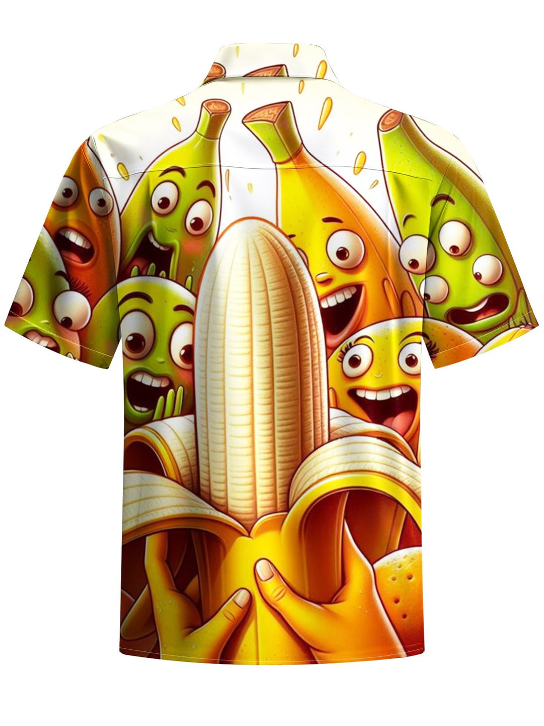 Alohadaddy® Casual Cartoon Fun Print Art Chest Pocket Men&
