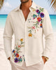 Alohadaddy® Men's Short-Sleeve Button-Down Shirt with Pocket Floral Print