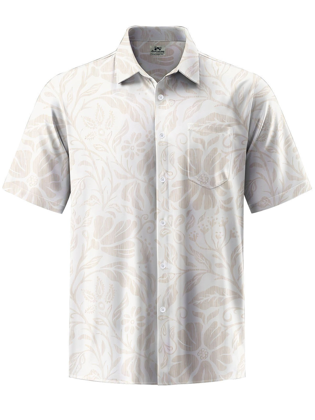 Alohadaddy® Casual Floral Print Chest Pocket Men&
