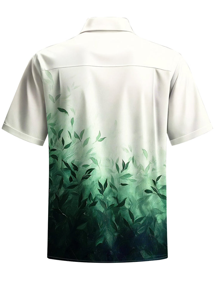 Alohadaddy® Casual Leaves Gradient Art Print Moisture Wicking Men&