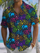 Alohadaddy® Casual Sport Bike Printed Art Chest Pocket Men's Short Sleeve Shirt Big & Tall