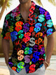 Alohadaddy® Men's Casual Dollar Sign Printed Chest Pocket Stretch Short Sleeve Shirt Big & Tall
