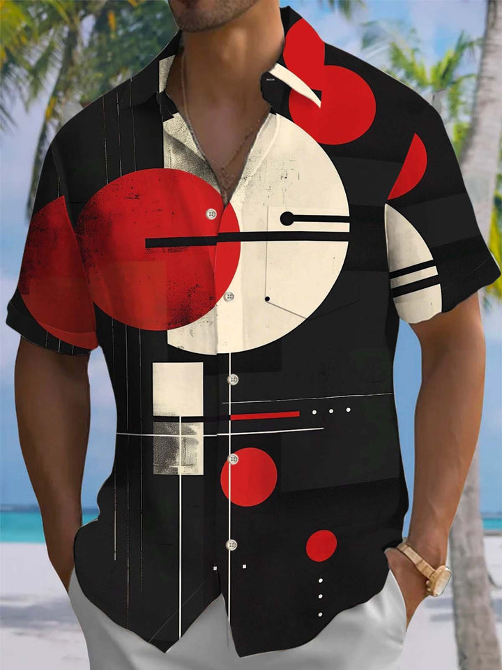 Alohadaddy® Vintage Geometric Art Print Pocket Stretch Men&