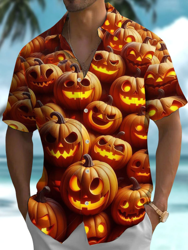 Alohadaddy® Halloween Pumpkin Art Print Pocket Stretch Men&