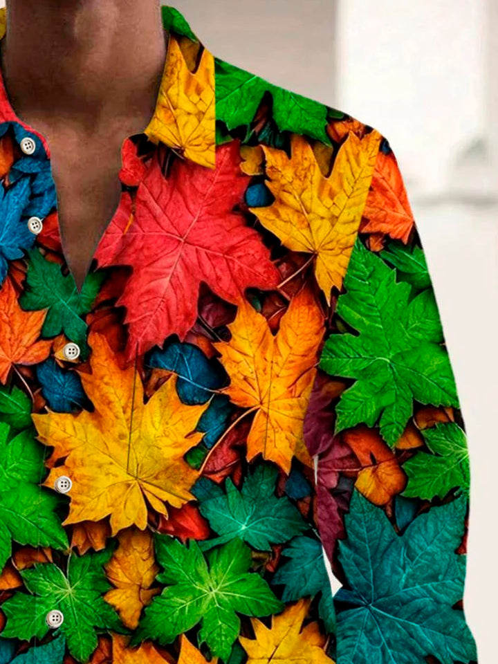 Alohadaddy Retro Maple Leaf Labor Day3D Digital Print Men&
