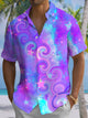Alohadaddy® Hawaiian Abstract Ombre Art Print Chest Pocket Men's Short Sleeve Shirt Big & Tall