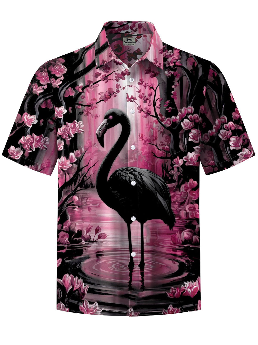 Alohadaddy® Casual Flamingo Flower Art Print Stretch Men&