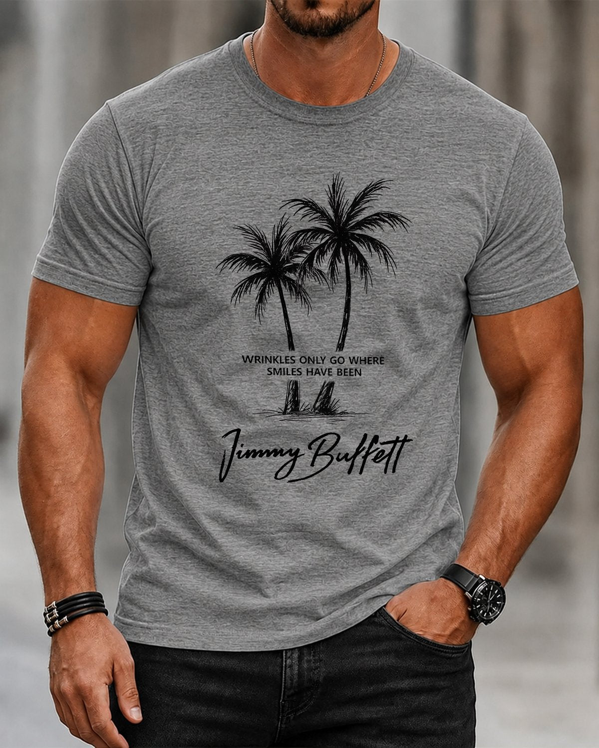 Alohadaddy® Hawaiian Palm Tree Print Short-Sleeve T-Shirt