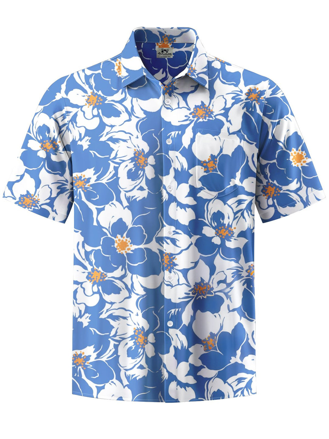Alohadaddy® Hawaiian Hibiscus Flower Art Print Chest Pocket Men&