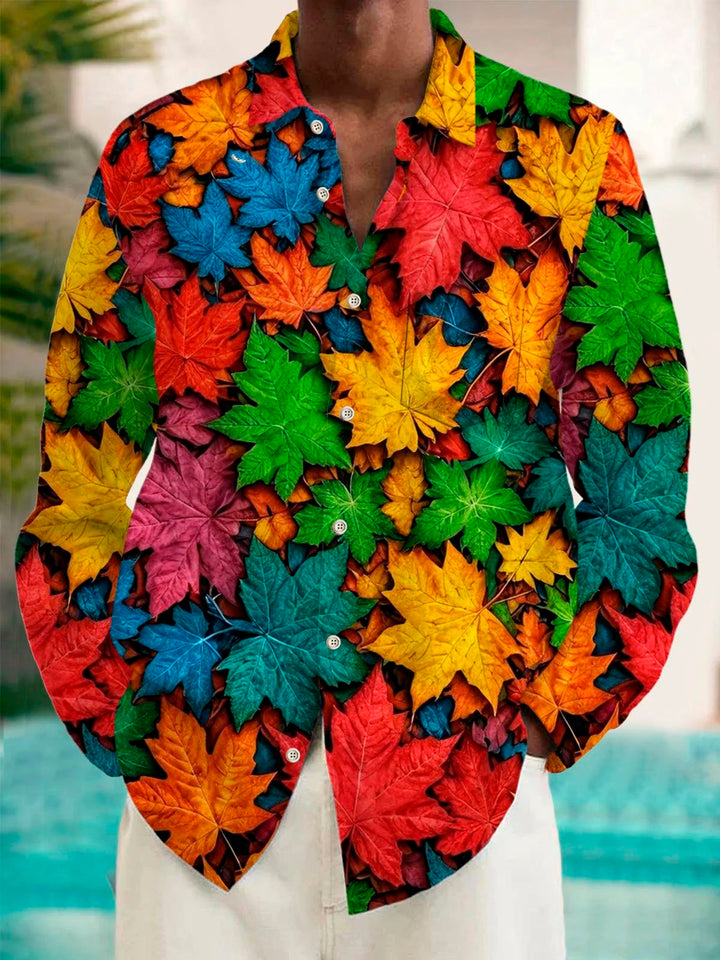 Alohadaddy Retro Maple Leaf Labor Day3D Digital Print Men&
