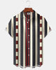 Alohadaddy® Casual Geometric Print Men's Short-Sleeve Shirt