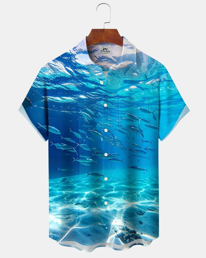 Alohadaddy® Casual Ocean Fish Sunshine Print Men&