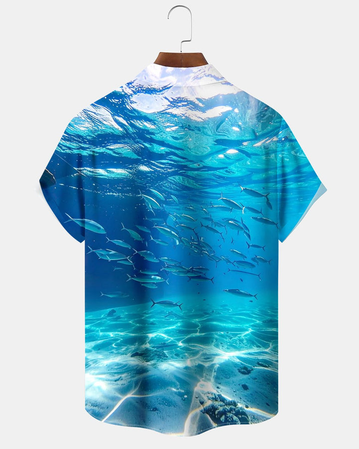 Alohadaddy® Casual Ocean Fish Sunshine Print Men&