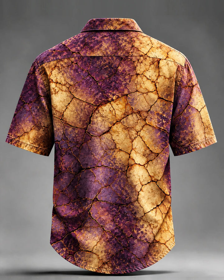 Alohadaddy® Casual Abstract Art Rust Print Men&
