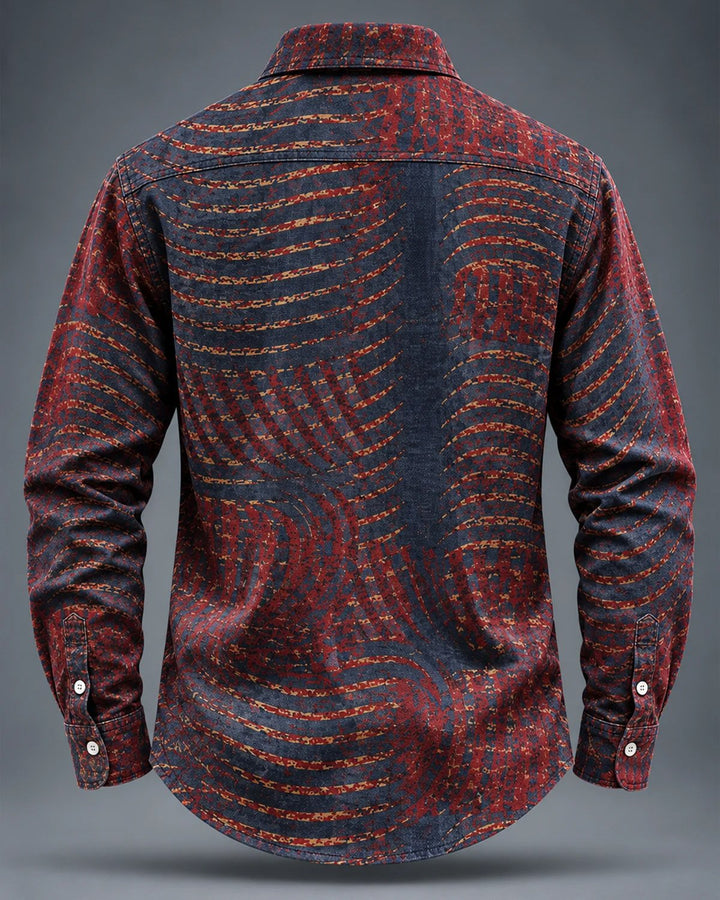 Alohadaddy® Casual Abstract Art Geometric Print Men&