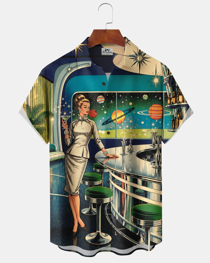 Alohadaddy® Retro Atomic Cocktail Beauty Print Men&